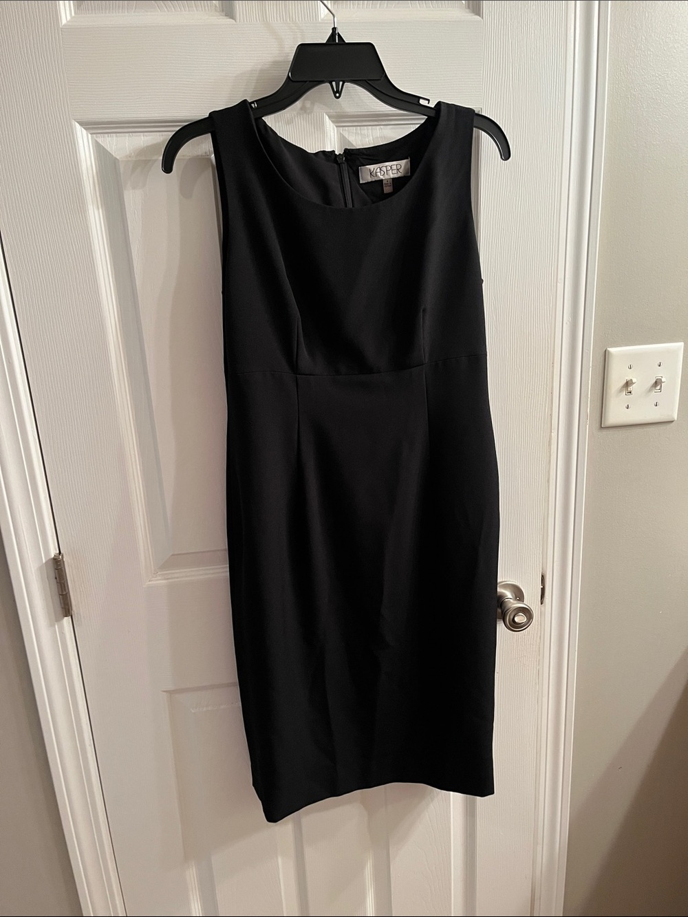 Kasper Black Sleeveless Sheath Dress
